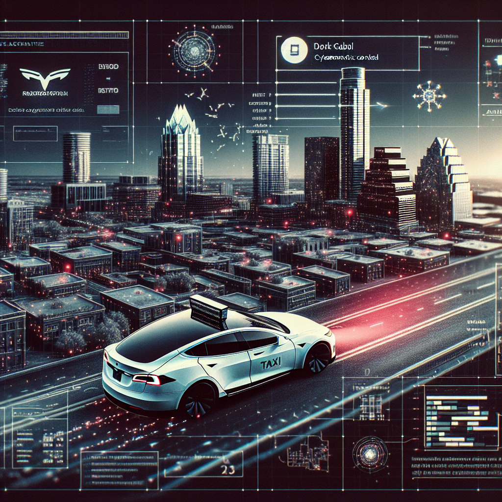 Image for: chatgpt_image_7d4b693c.png A futuristic city with Tesla Cybercab vehicles navigating neon-lit streets.