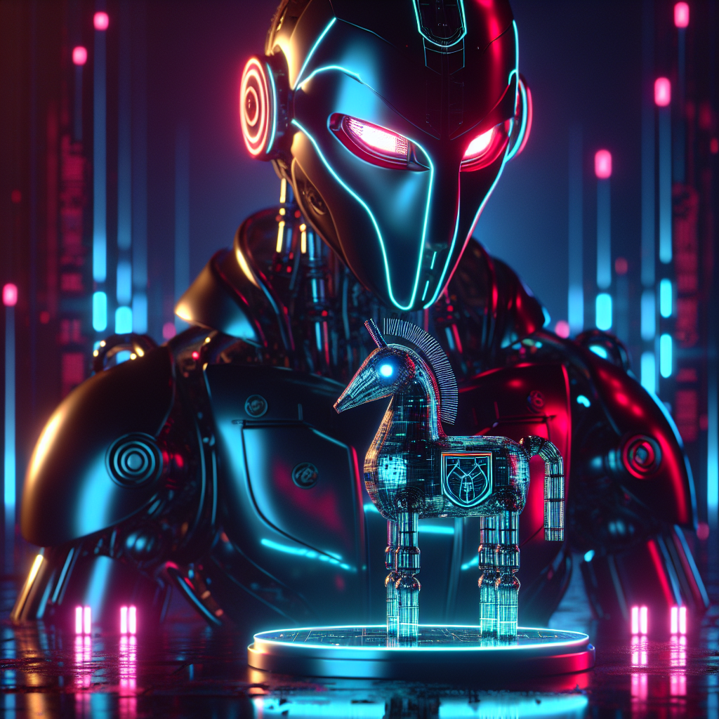 Image for: chatgpt_image_b0c09205.png Cyberpunk urban scene with robots equipped with cameras monitoring citizens, highlighting AI surveillance.