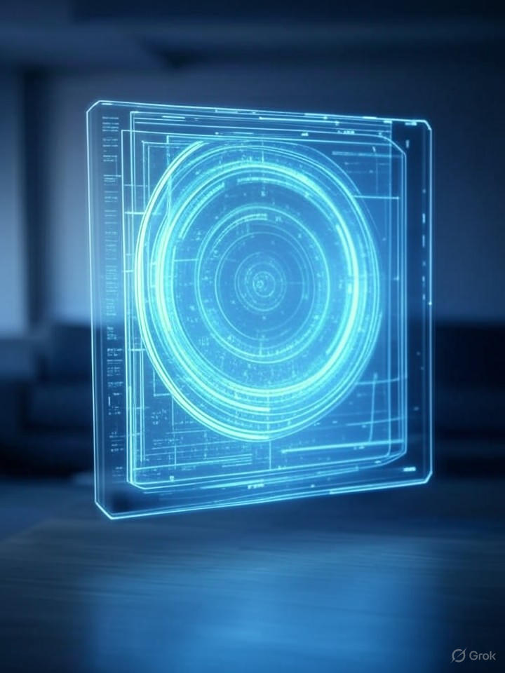 Image for: grok_image_1684e9dc.png Cyberpunk-style train station with holographic AI monitors and crowds of people, representing the displacement caused by AI.