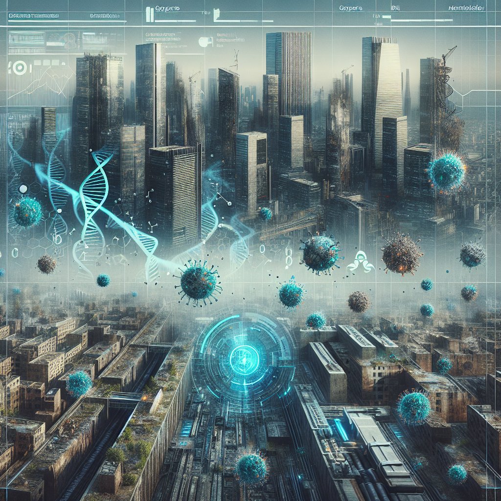 Image for: chatgpt_image_058c3448.jpg A futuristic lab with AI-generated viruses under digital surveillance.