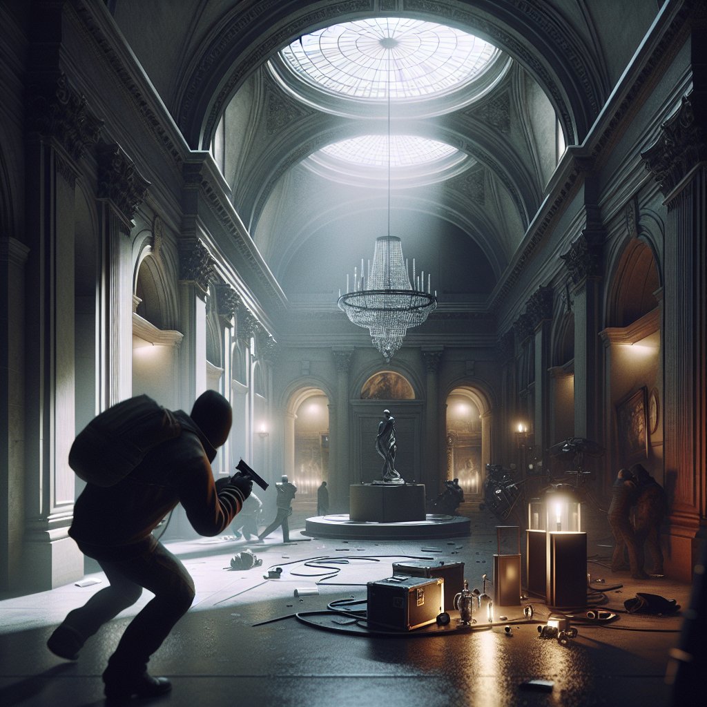 Illustration of Louvre Heist Unveils Flaws in Surveillance State