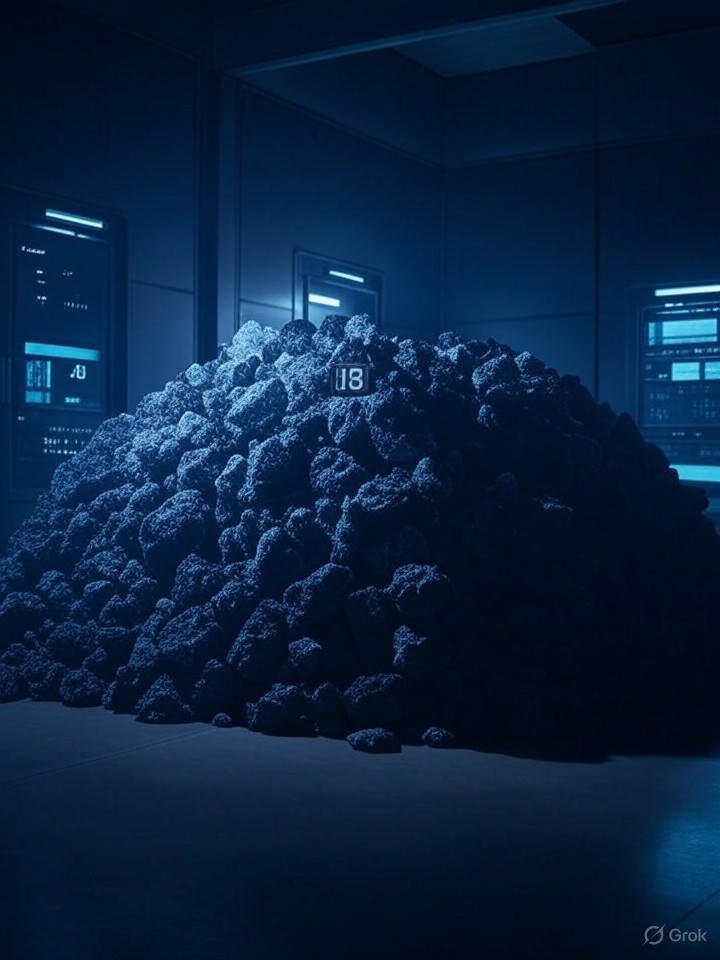 Image for: grok_image_73f7c662.jpg Illustration of Pentagon's $1B Mineral Stockpile: A Cyberpunk Defense Against Digital Dystopia