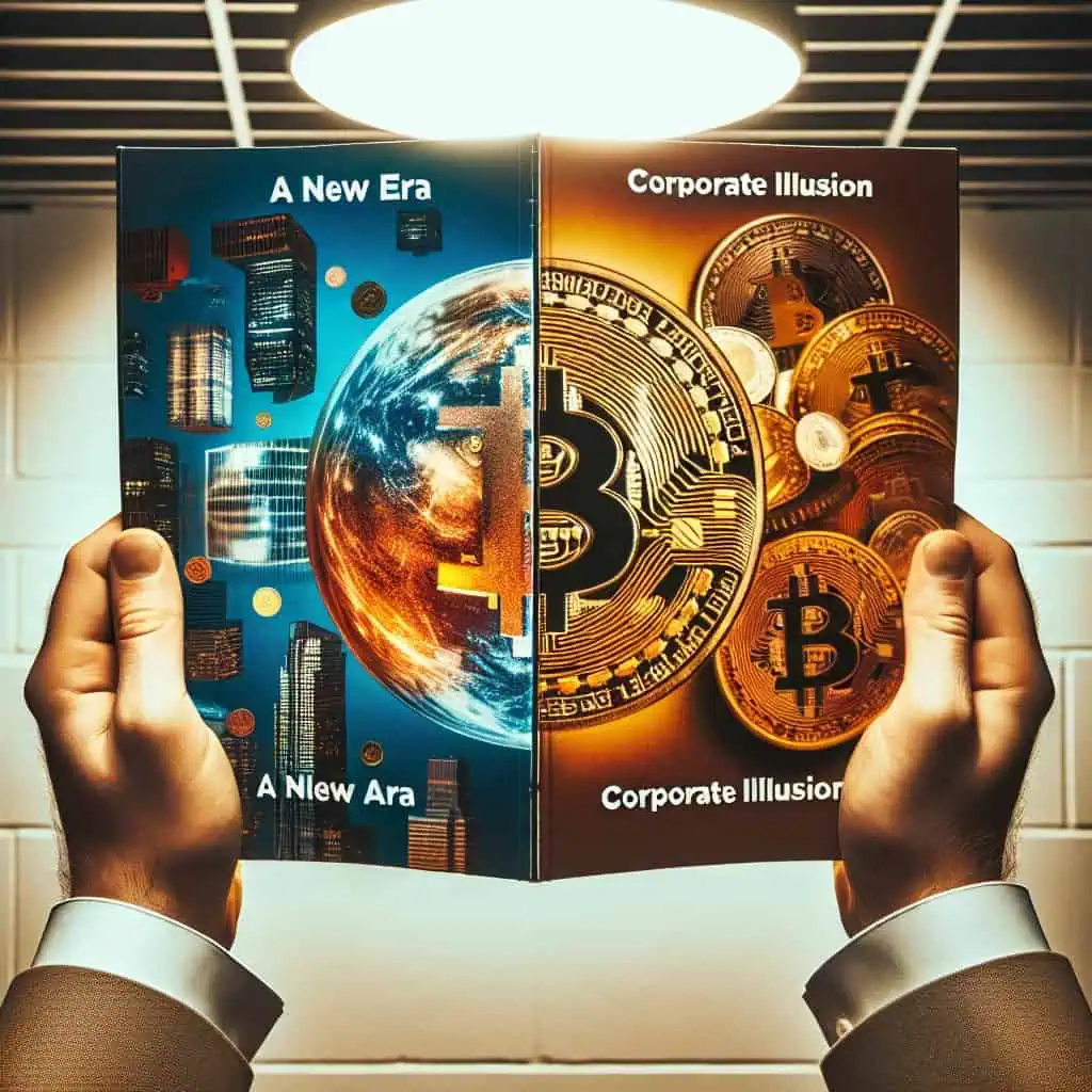 Illustration of Bitcoin's Stability: A New Era or Corporate Illusion?