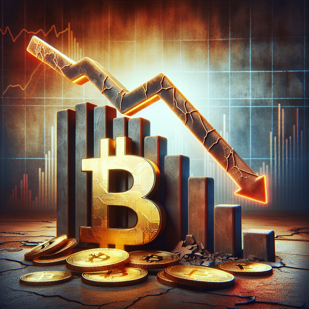 Illustration of Bitcoin's Decline: A Controlled Descent or Systemic Shift?
