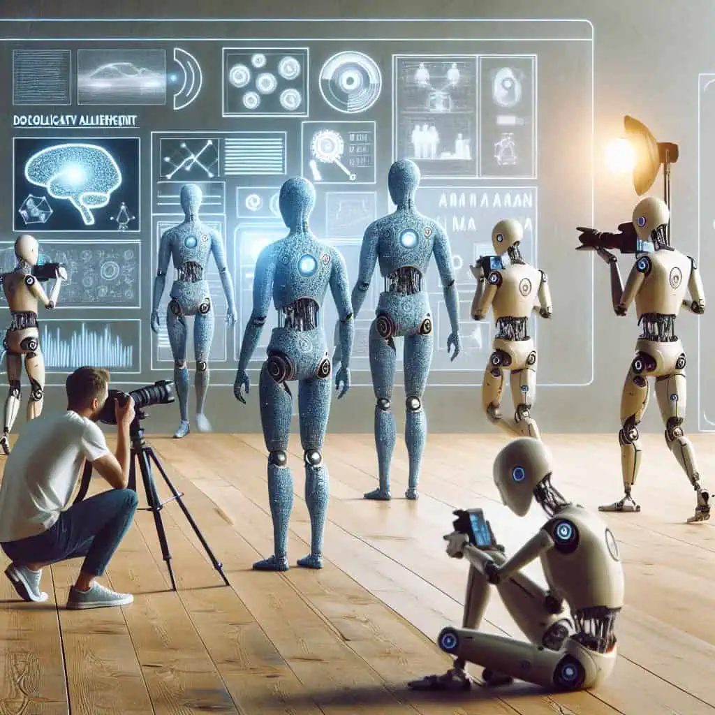 Illustration of AI Agents: Connected but Not Cognitively Aligned