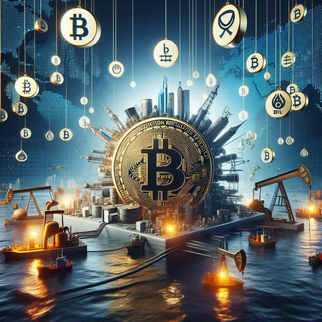Illustration of Bitcoin's Path Amid Oil Diplomacy and Market Manipulation