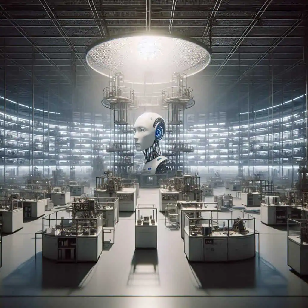 Illustration of OpenAI's Automated Researcher: A Dystopian Dream?