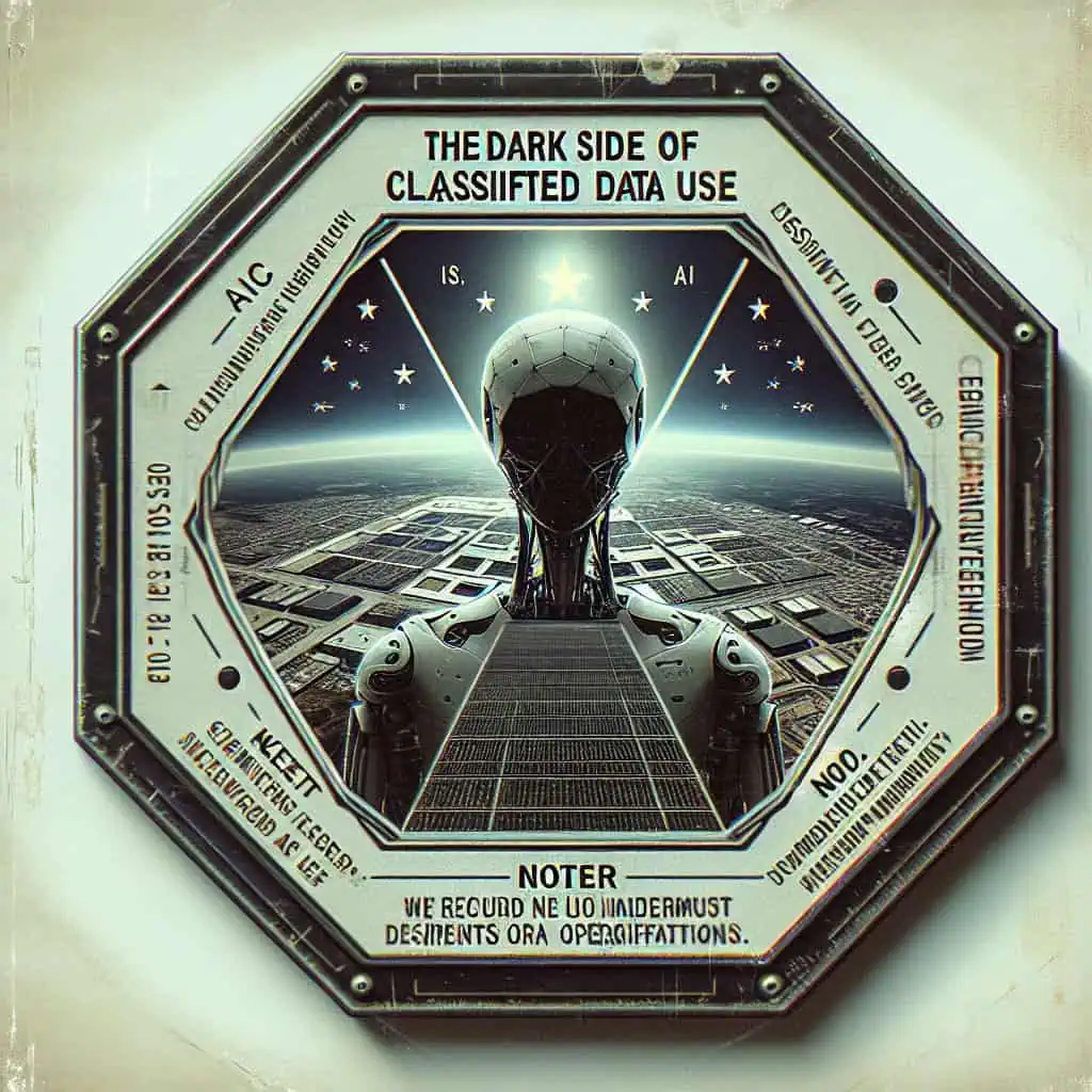 Illustration of Pentagon's AI Training: The Dark Side of Classified Data Use