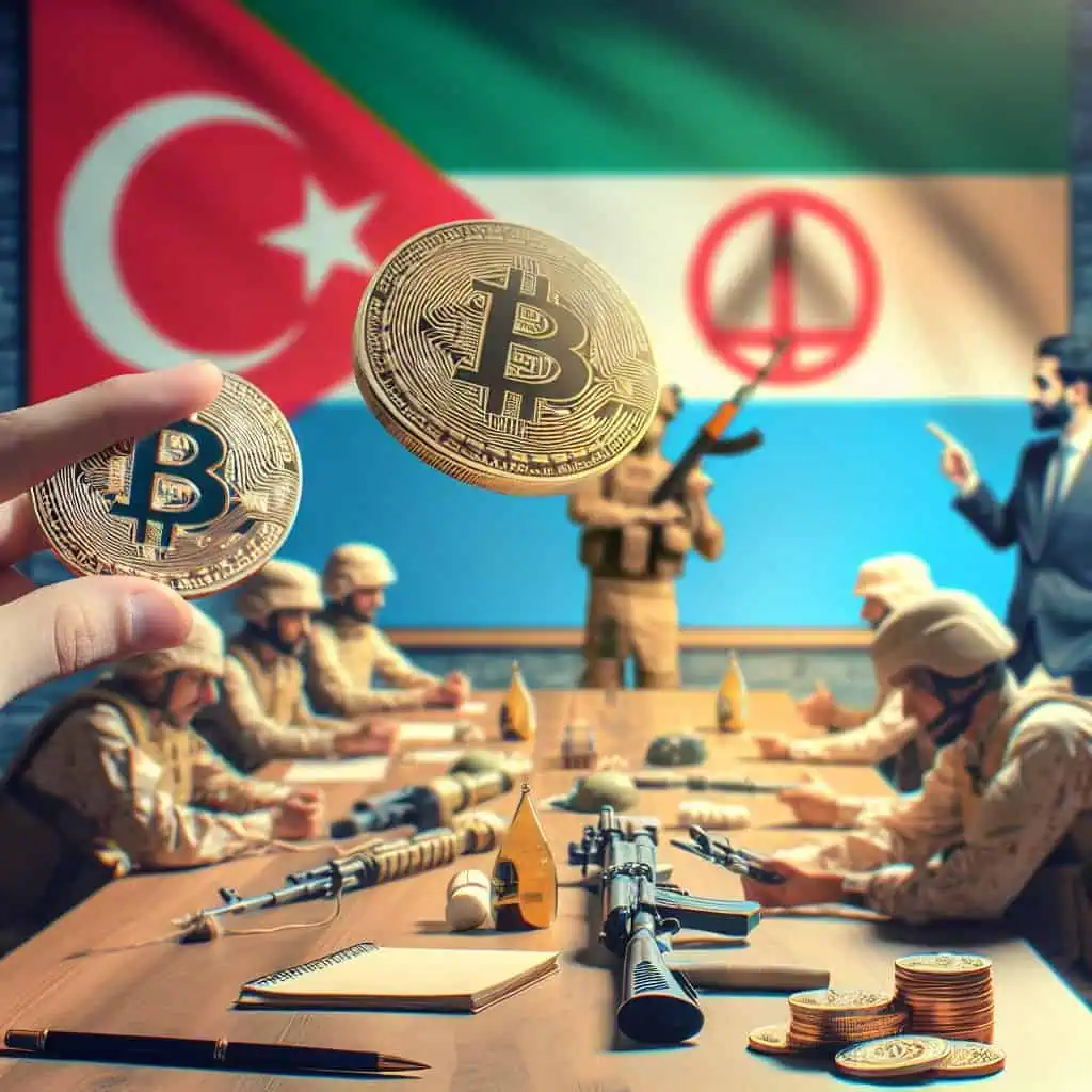 Illustration of Bitcoin's Calm Amid Middle East Tensions and Global Maneuvering