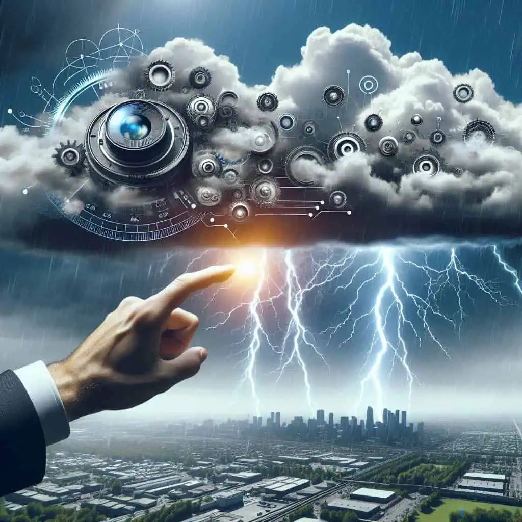 Illustration of Lightning Suppression: Tech Giants' New Weather Weapon?