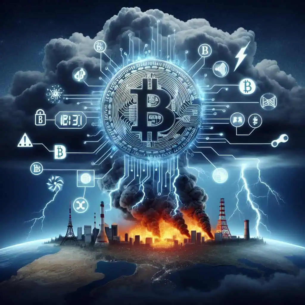 Illustration of Bitcoin Surges Amid US-Iran Tensions: A Digital Power Play