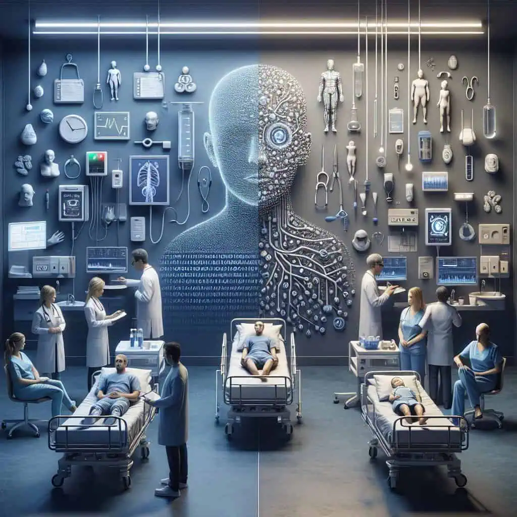 Illustration of AI Health Tools: A Double-Edged Sword in Digital Medicine