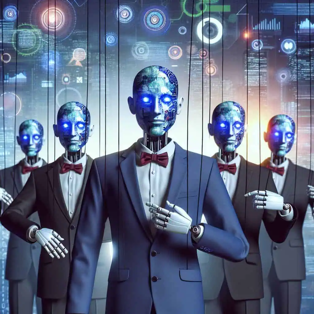 Illustration of AI Agents: The Corporate Puppeteers Reshaping Power Dynamics
