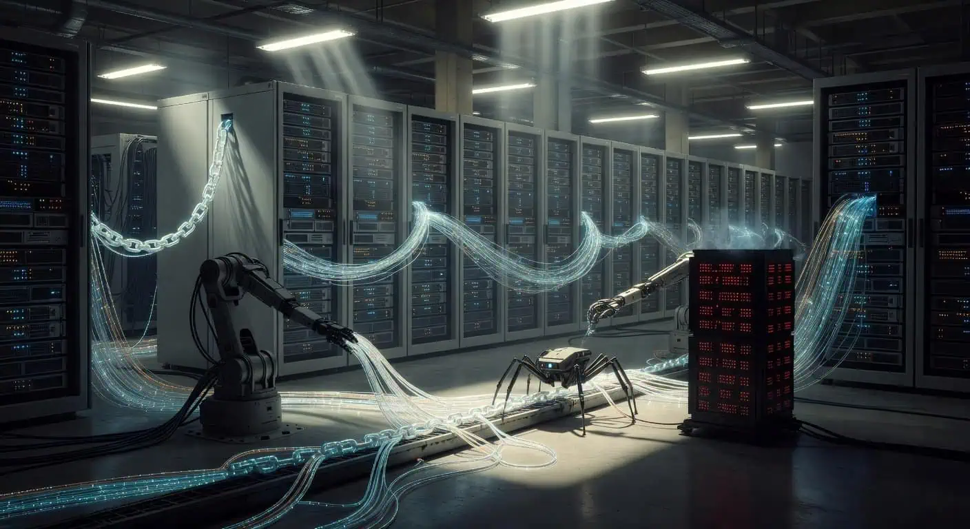 Illustration of Orchestrating the Digital Panopticon: How AI Agents Forge Chains