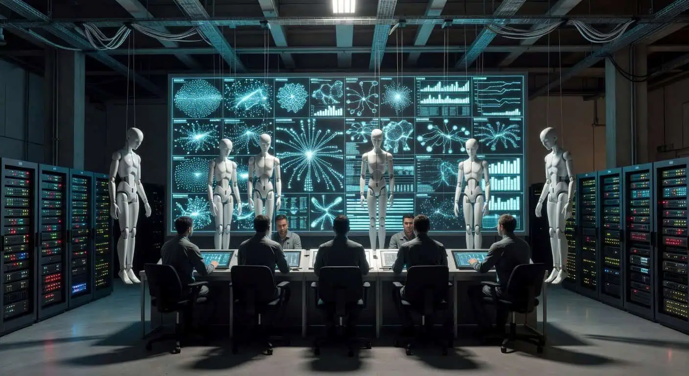 Illustration of Algorithmic Overlords: The Medical Grid's New Digital Puppet Masters
